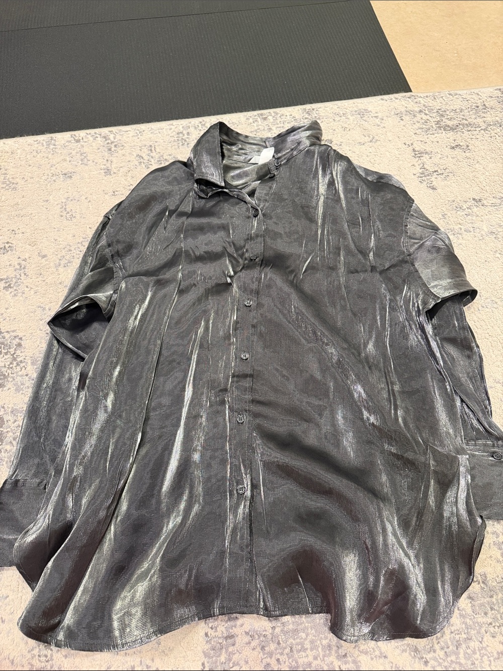 H&M Metallic Button Down Shirt